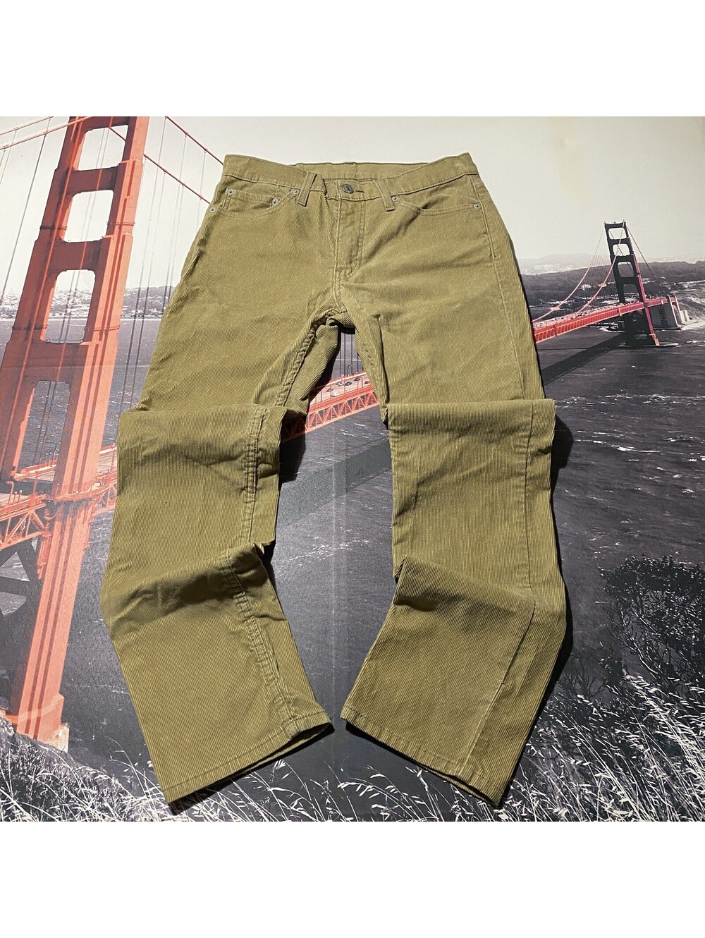 Levi's 511 Corduroy Pants Mens Size 32x30 Fits 32x29 Tan Khaki Stretch Trousers